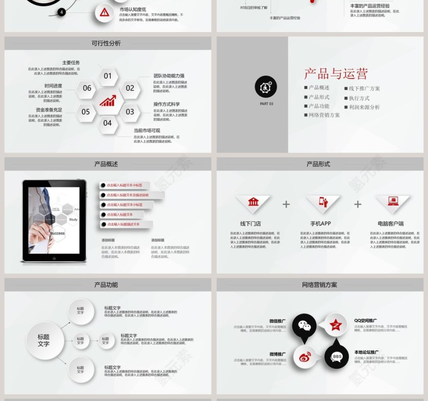 框架完整创业项目计划书PPT模板第4张