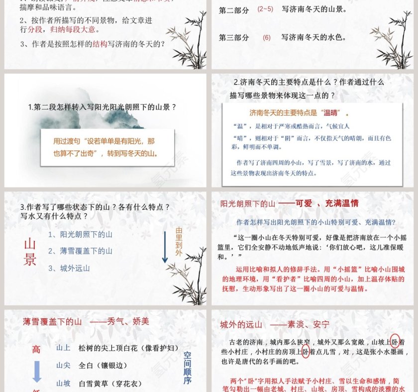 济南的冬天语文教学PPT课件第3张