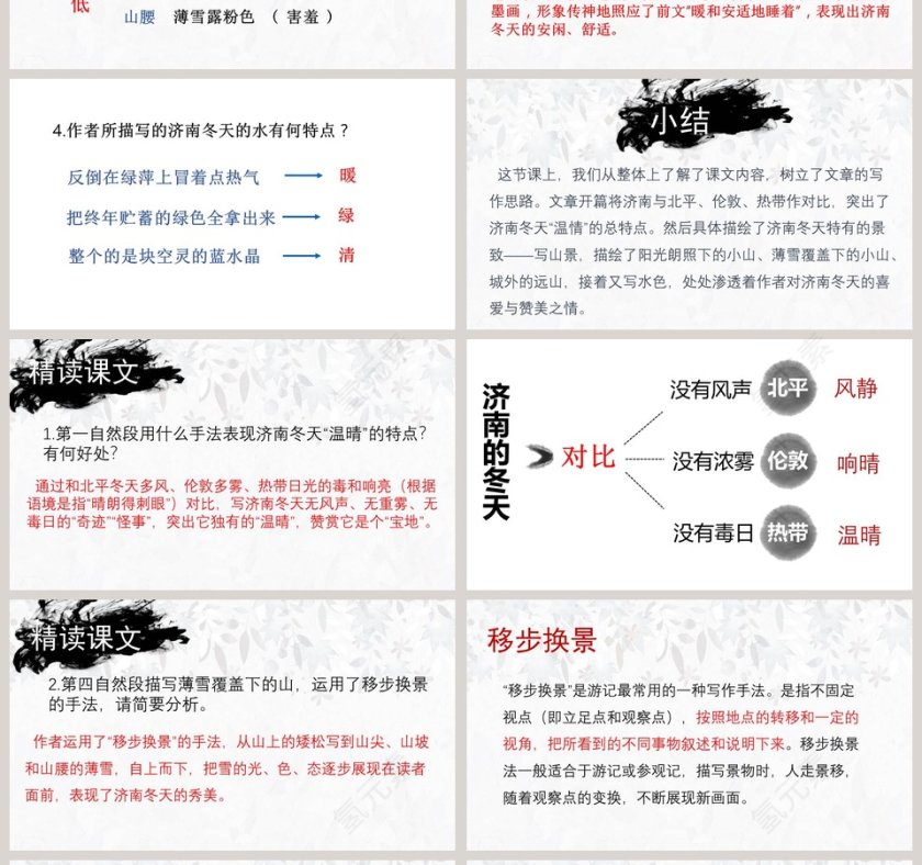 济南的冬天语文教学PPT课件第4张