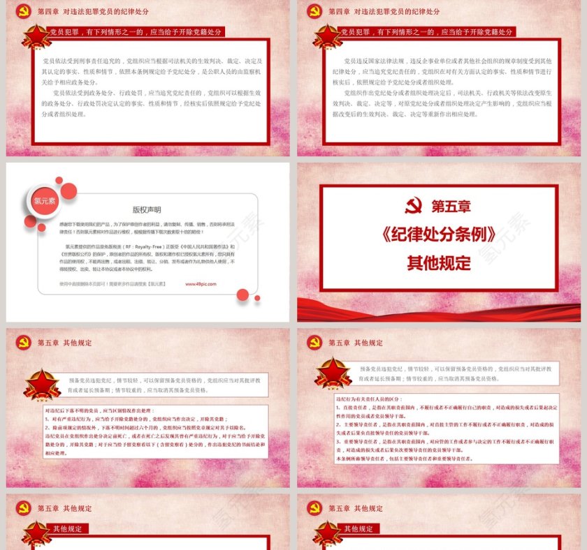 2019中国共产党纪律处分条例PPT模板第5张
