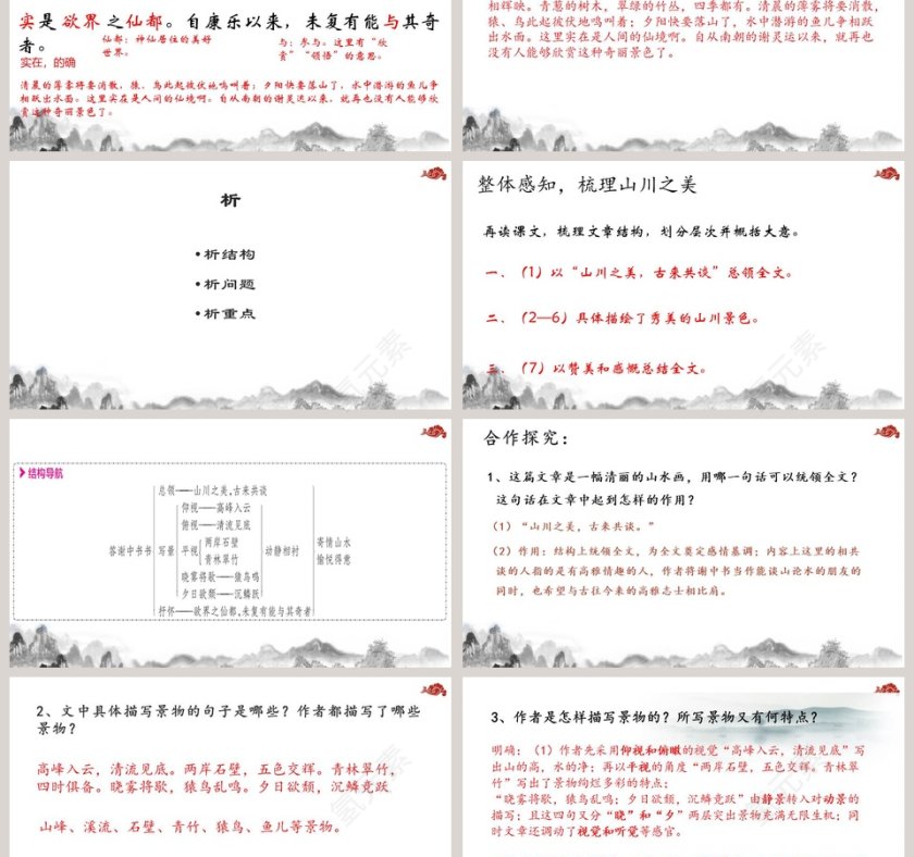 答谢中书书语文PPT课件第3张