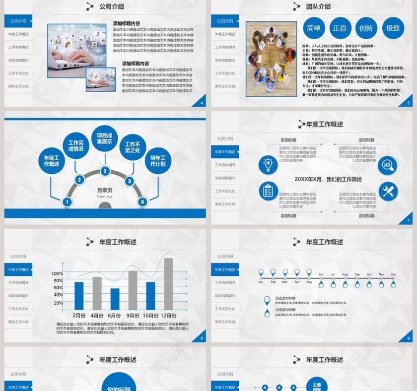 2019工作总结汇报新年计划PPT模板第2张