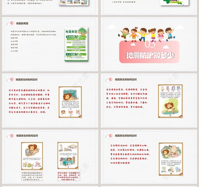 防震减灾主题班会儿童抗震防灾PPT第4张