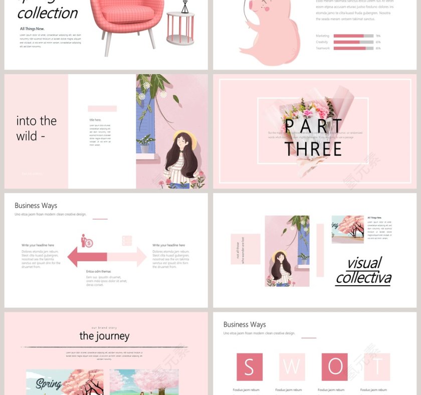 四月你好ppt第3张