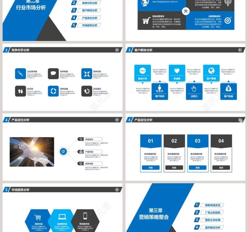 商务风商业计划书PPT模板第3张