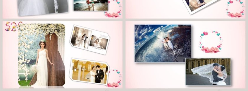 简约浪漫婚礼表白PPT模板第4张