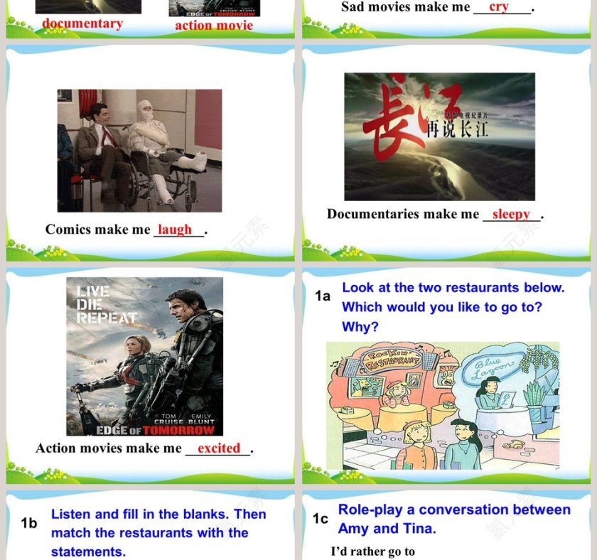 Unit 11 Sad movies make me cry-Section B  Period 1 1a2d教学ppt课件第2张