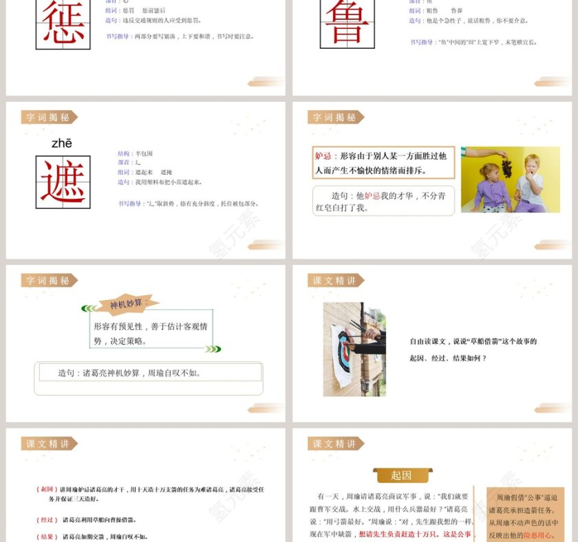 部编版五年级语文下册草船借箭语文课件PPT第3张