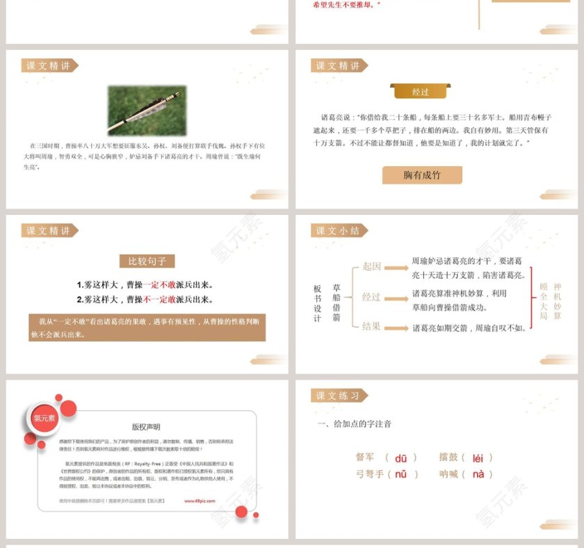 部编版五年级语文下册草船借箭语文课件PPT第4张