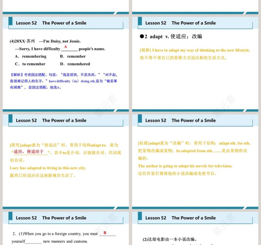 The Power of a Smile-Unit 9   Communication教学ppt课件第4张
