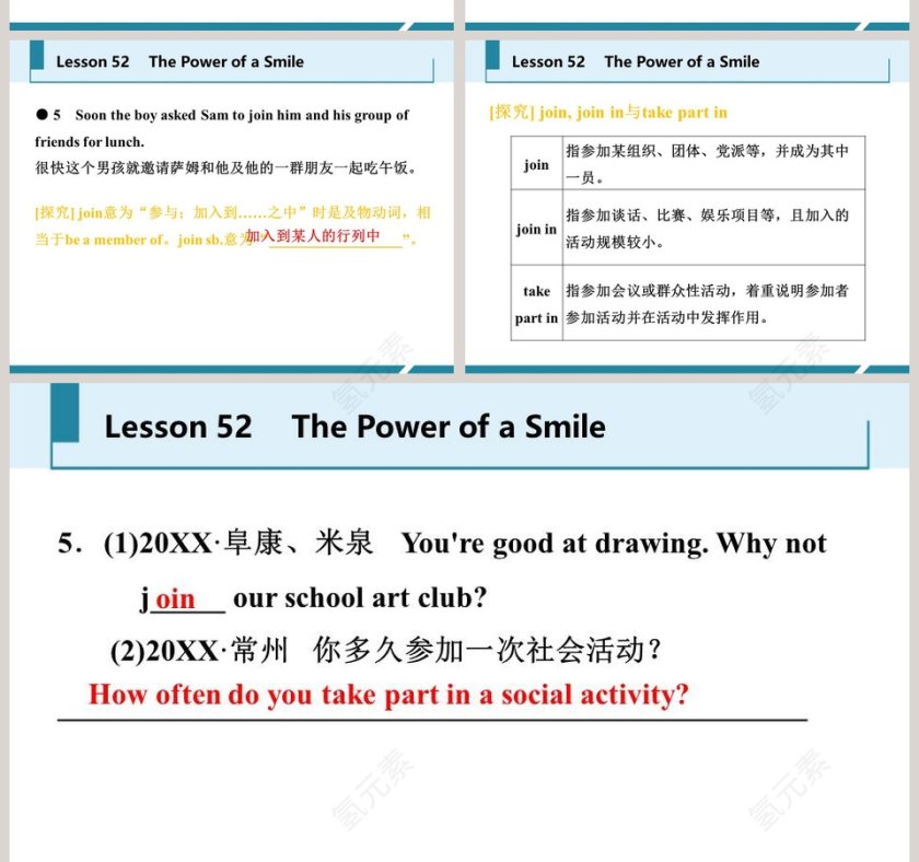 The Power of a Smile-Unit 9   Communication教学ppt课件第8张