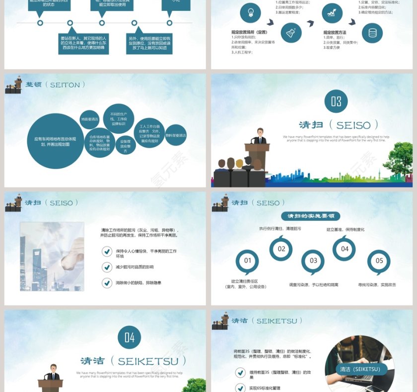 卡通简约6S管理培训教材PPT模板第3张