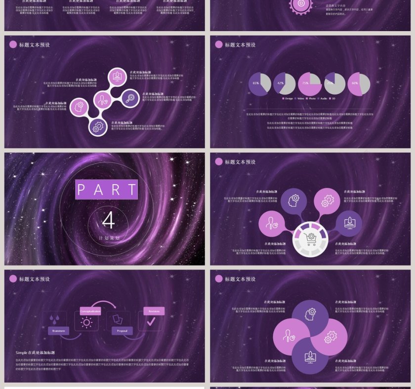 黑洞时尚风商业计划书PPT模板第4张