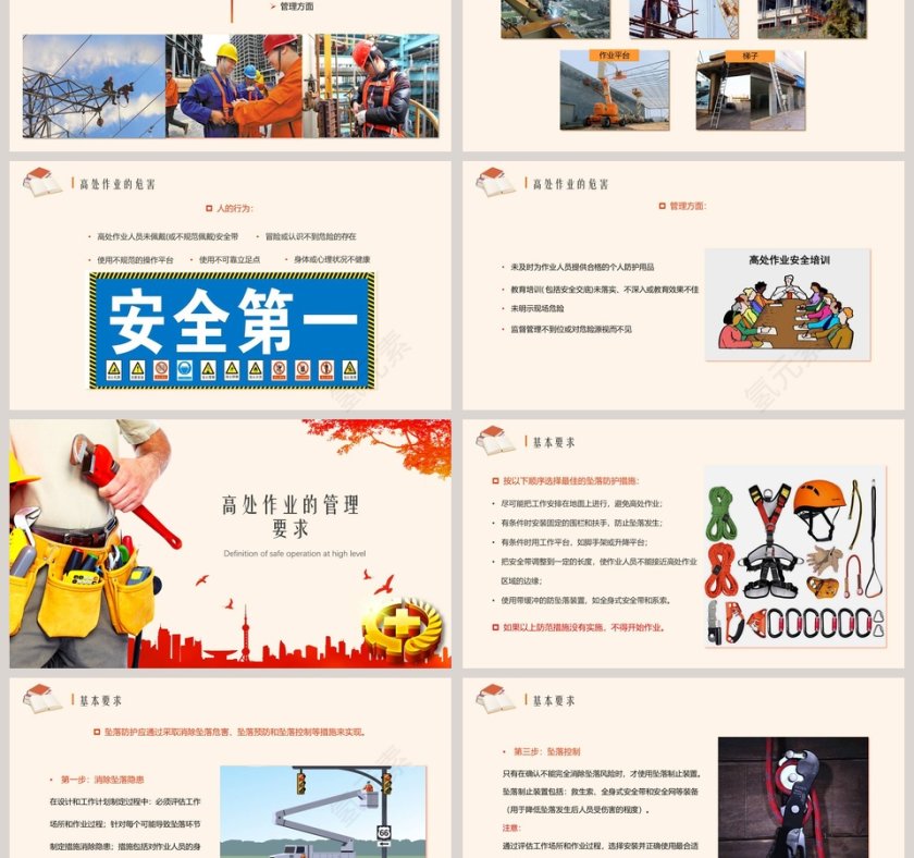 企业工厂工人高空高处作业安全培训ppt课件模板第3张