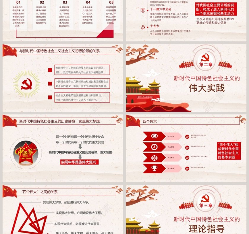 学习领会党的十九大精神做合格党员PPT模板第3张