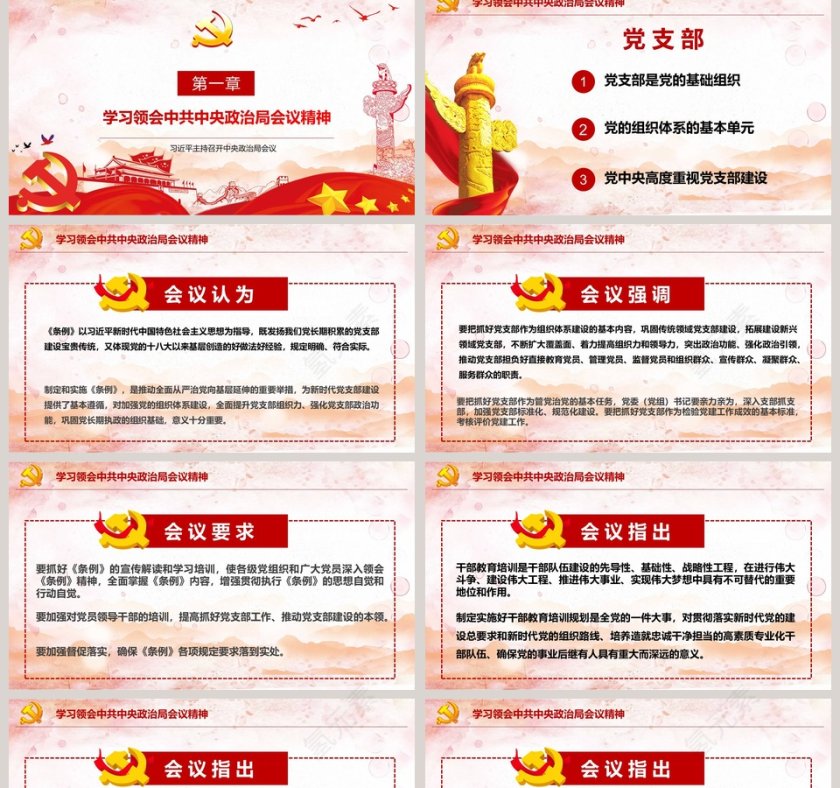 2019中国共产党支部工作条例试行版本学习解读PPT模板第2张