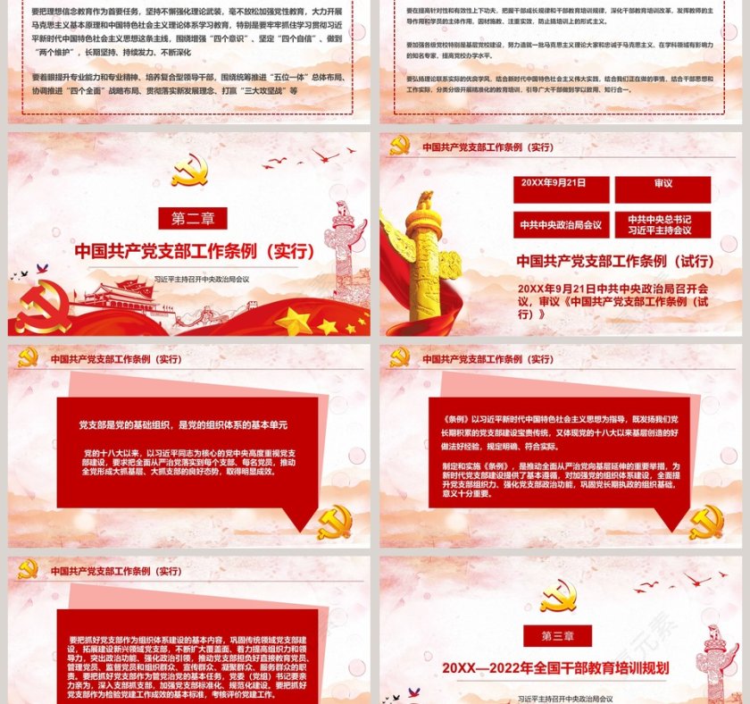 2019中国共产党支部工作条例试行版本学习解读PPT模板第3张