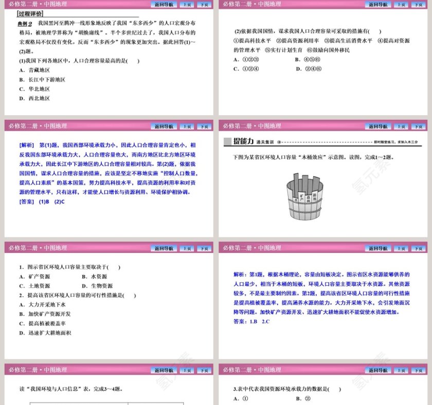 第三节资源环境承载力与人口合理容量教学ppt课件第5张