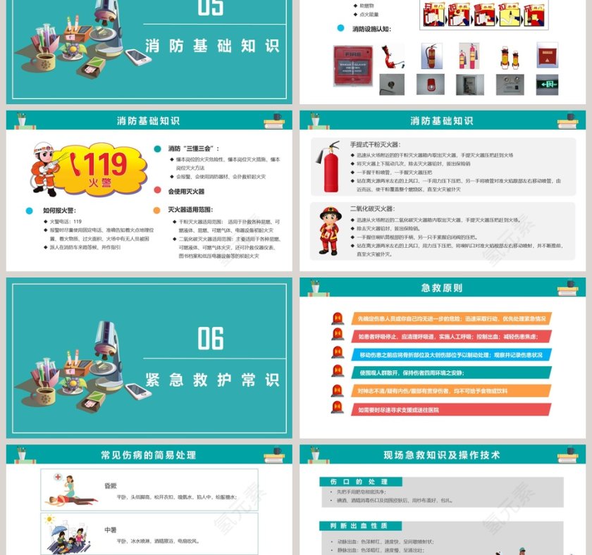蓝色清新实验室安全培训PPT模板第6张