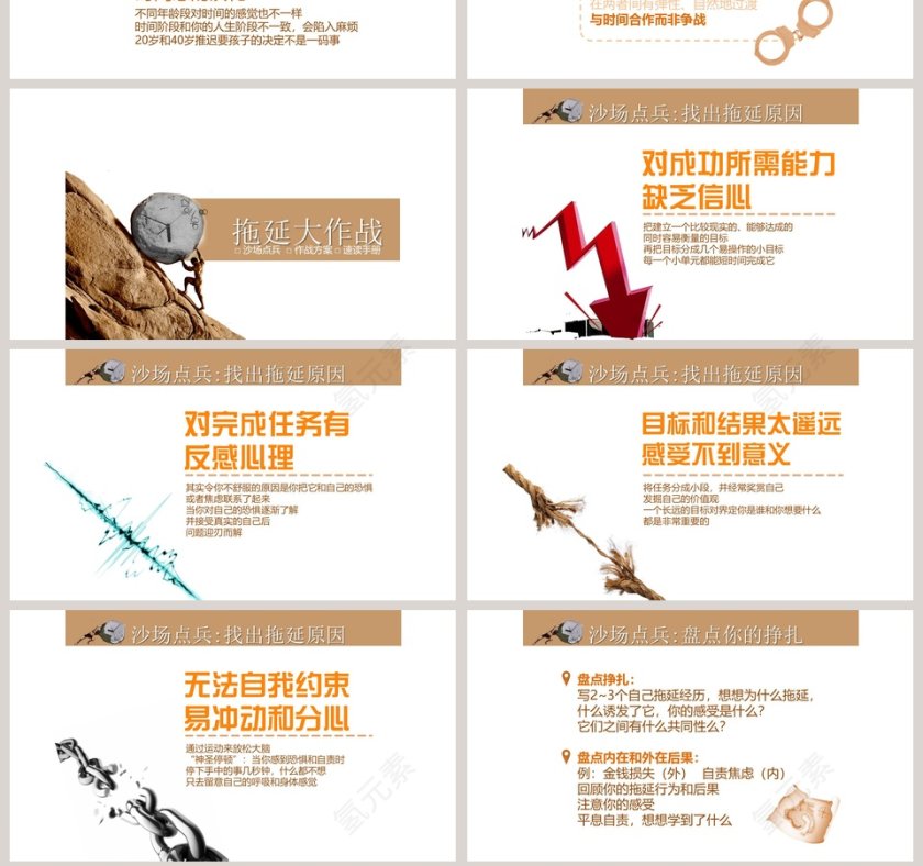 黄色简约大气拖延心理学PPT第7张