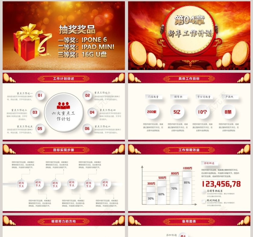 2020开门红企业年终总结誓师大会PPT模板 第8张