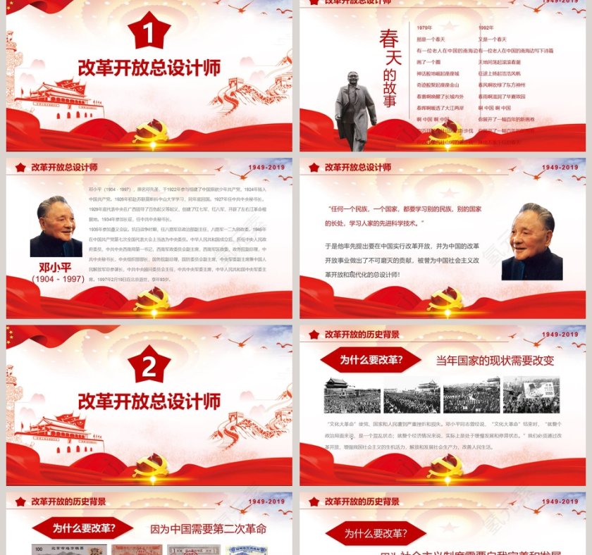 改革开放41周年党课PPT第2张