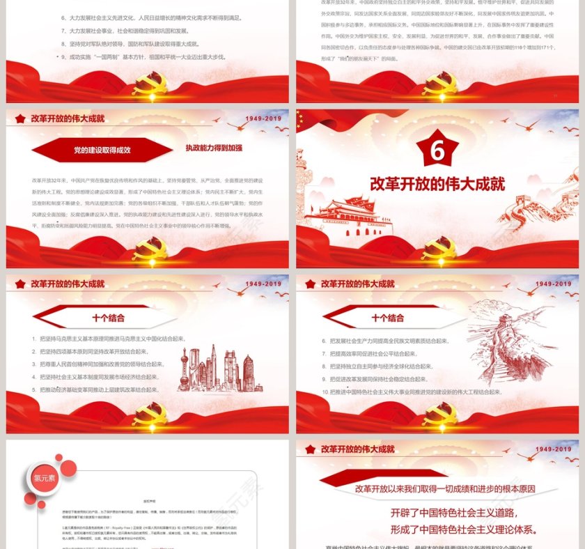 改革开放41周年党课PPT第6张