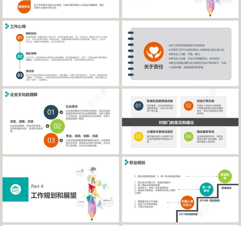 简约清新个人述职报告PPT模板第4张