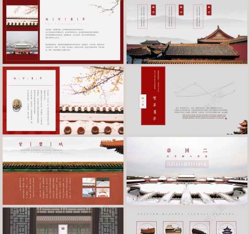 北京旅游紫禁城宣传画册北京印象PPT模板第2张