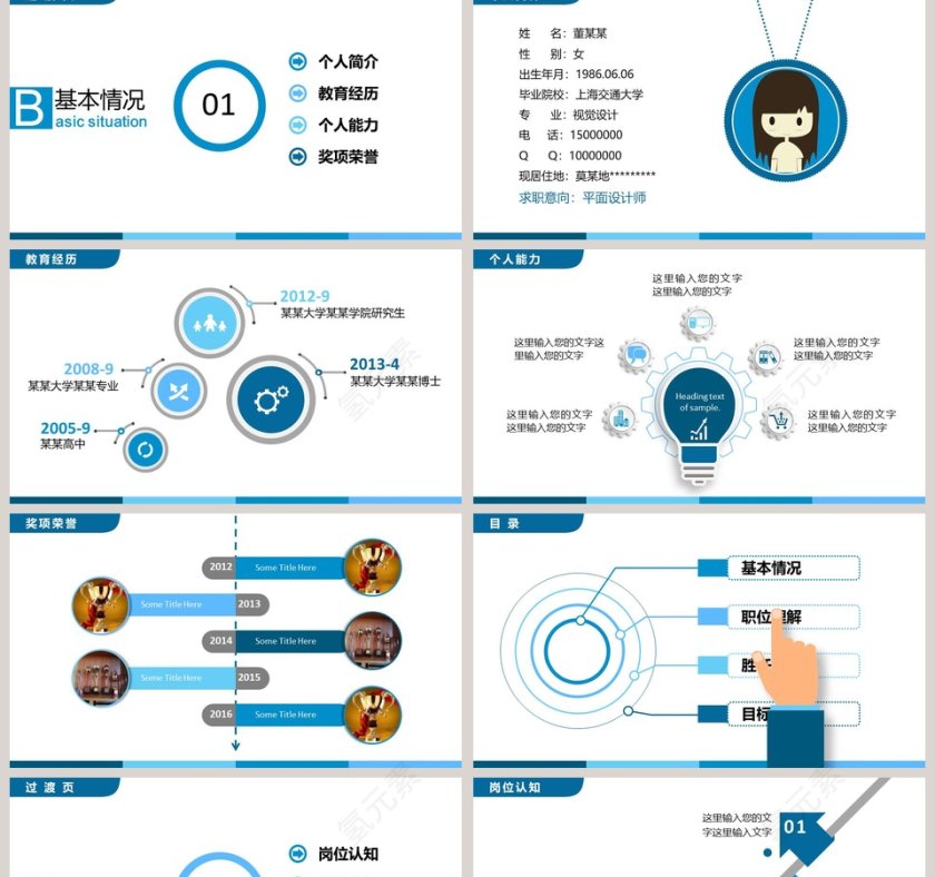 时尚个人求职竞聘简历PPT模板第2张