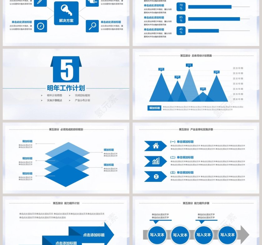 2019工作汇报年终总结PPT模板第6张