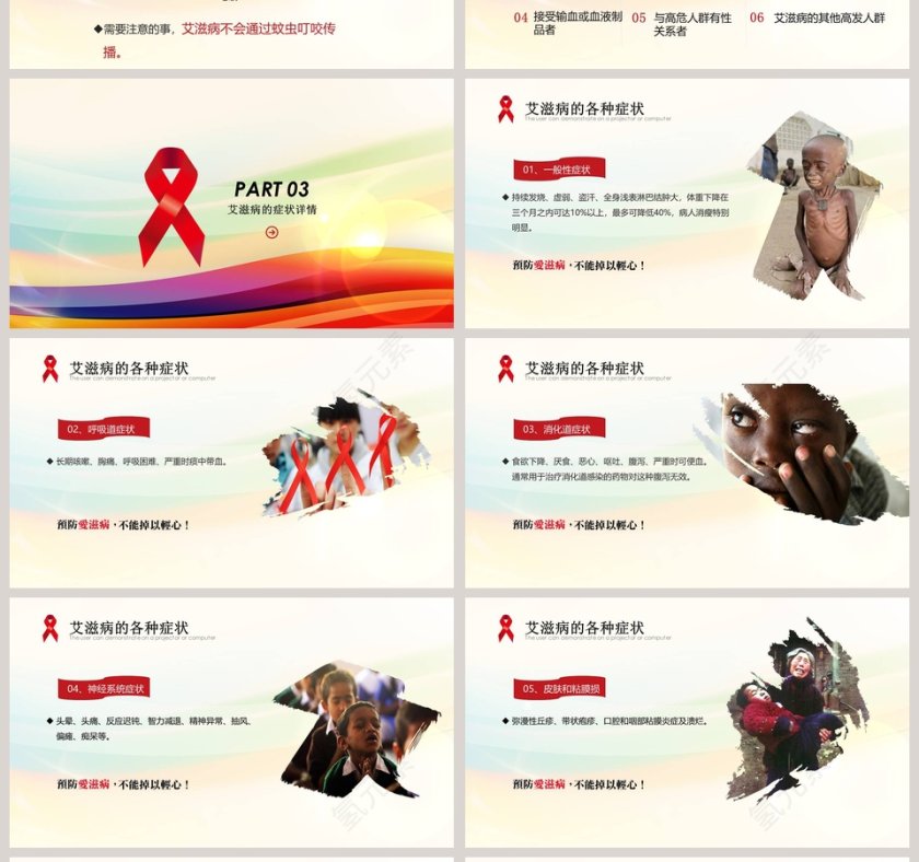 珍爱生命预防艾滋病PPT第4张