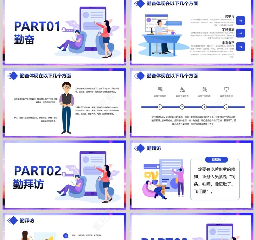 金融理财公司早会PPT模板第2张