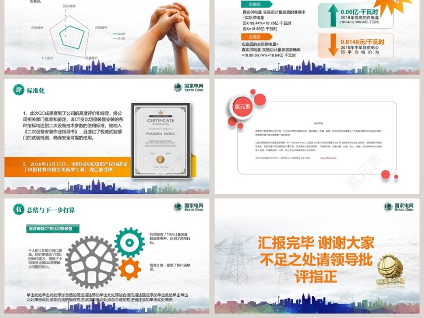 获奖国家电网QC模板 品管圈护理PPT第6张