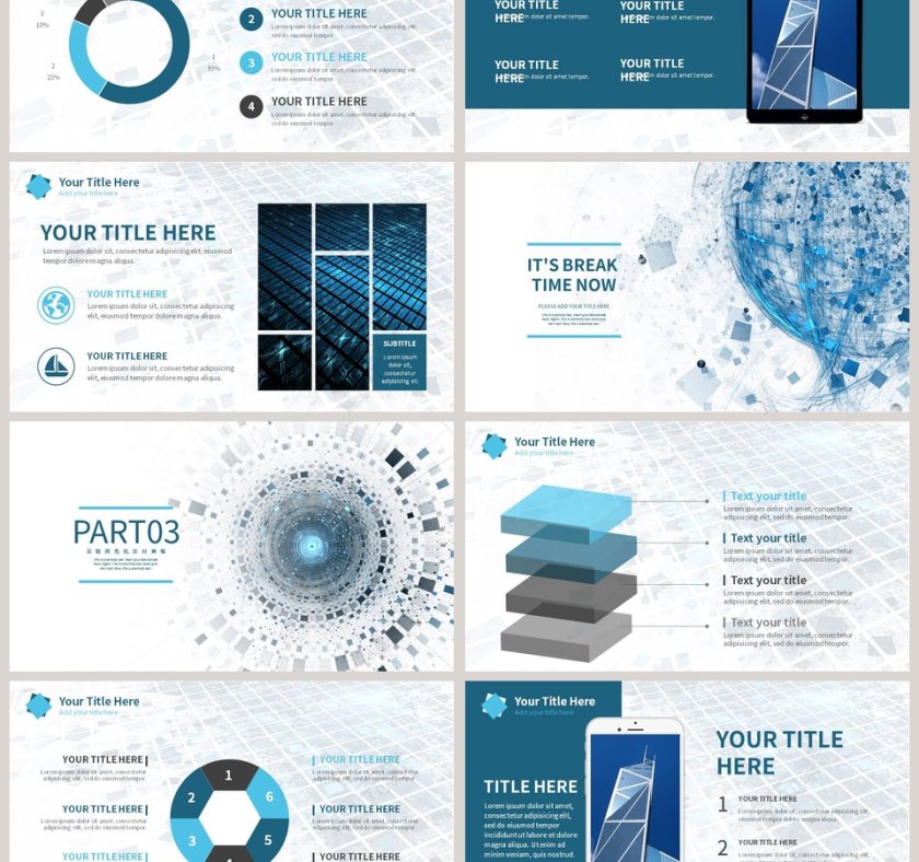 科技炫酷色彩咨询行业PPT模板第3张