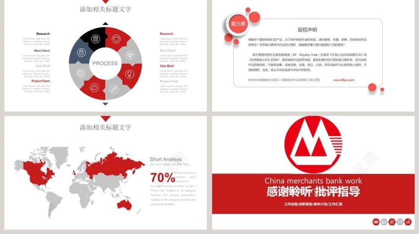 招商银行工作总结汇报PPT模板第5张