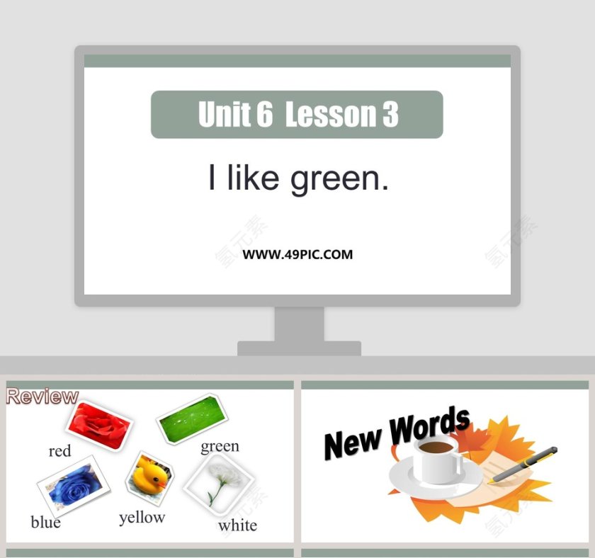 Unit 6  Lesson 3-I like green教学ppt课件第1张