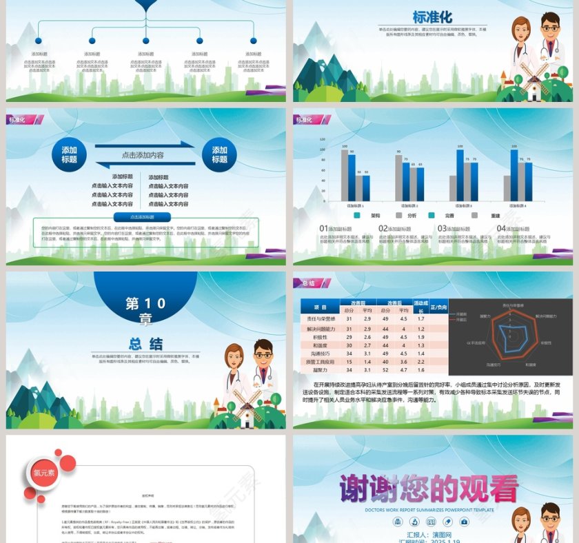  简约精美品管圈医疗QC成果汇报PPT模版第6张