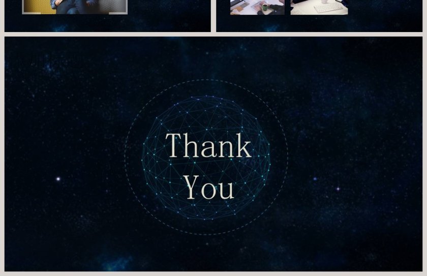 黑色大气星空风格工作总结ppt第4张