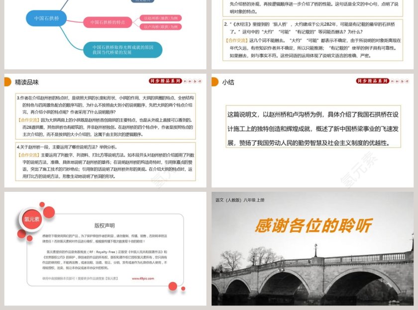 部编版八年级语文上册中国石拱桥语文课件PPT第3张
