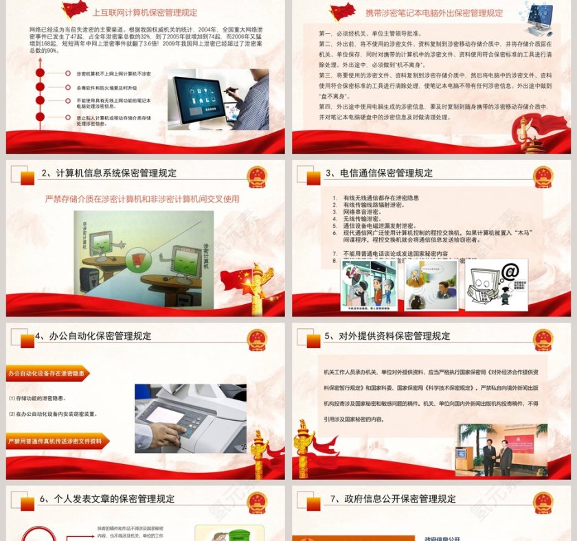 保密警示教育课保密知识培训ppt模板  第5张