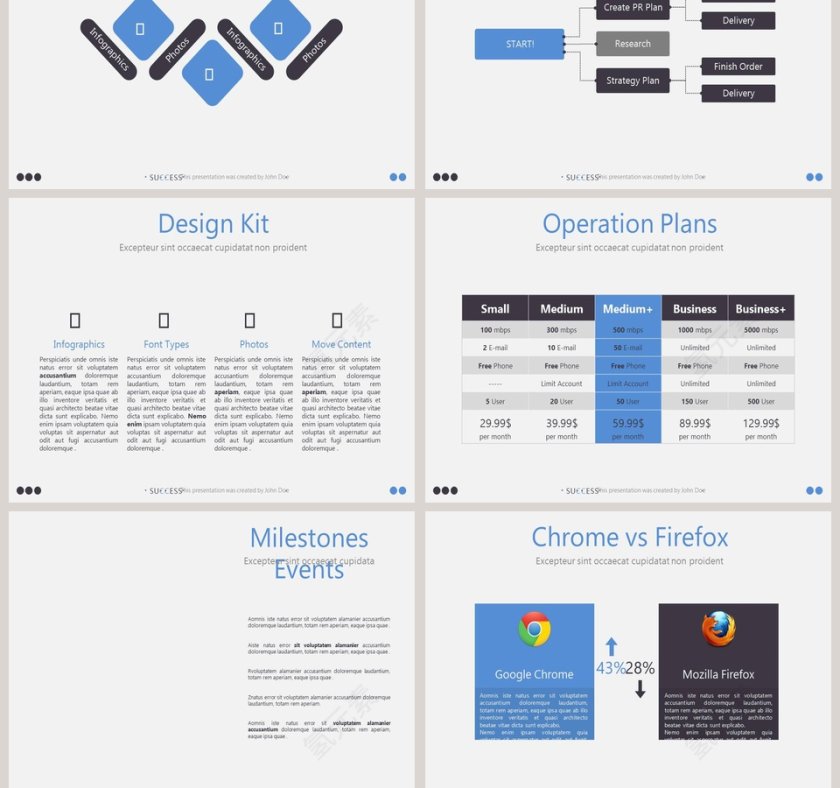 欧美经典商务时尚工作总结PPT模板  第7张