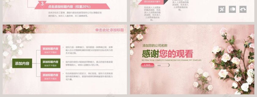 2019时尚花卉唯美PPT第7张