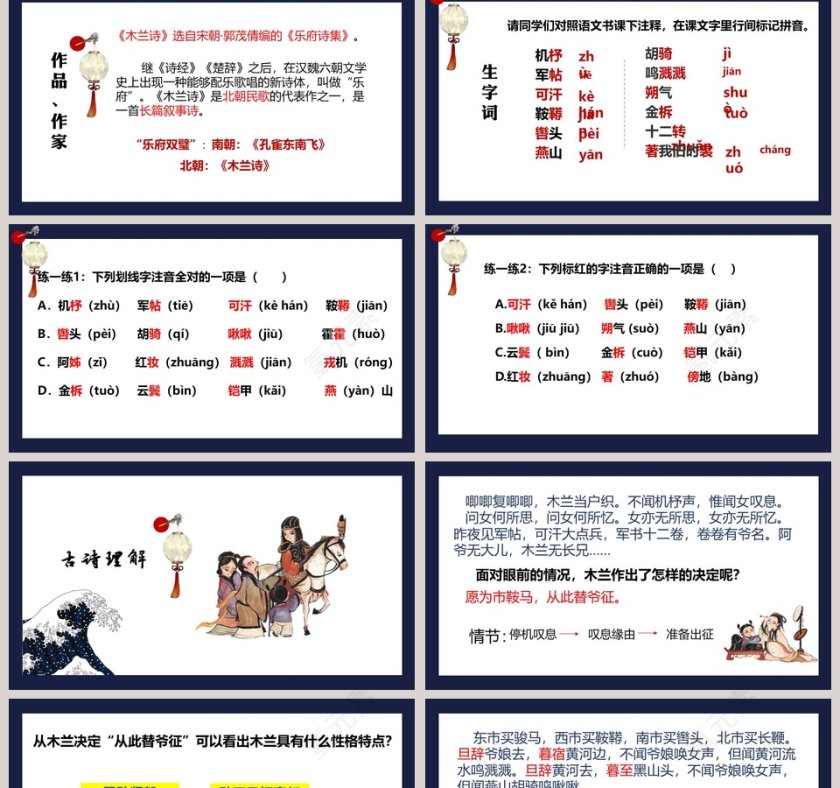 课文解析木兰诗语文课件PPT第2张