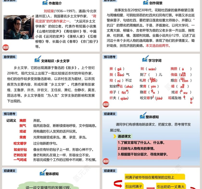 统编版语文九年级下册蒲柳人家PPT课件第2张