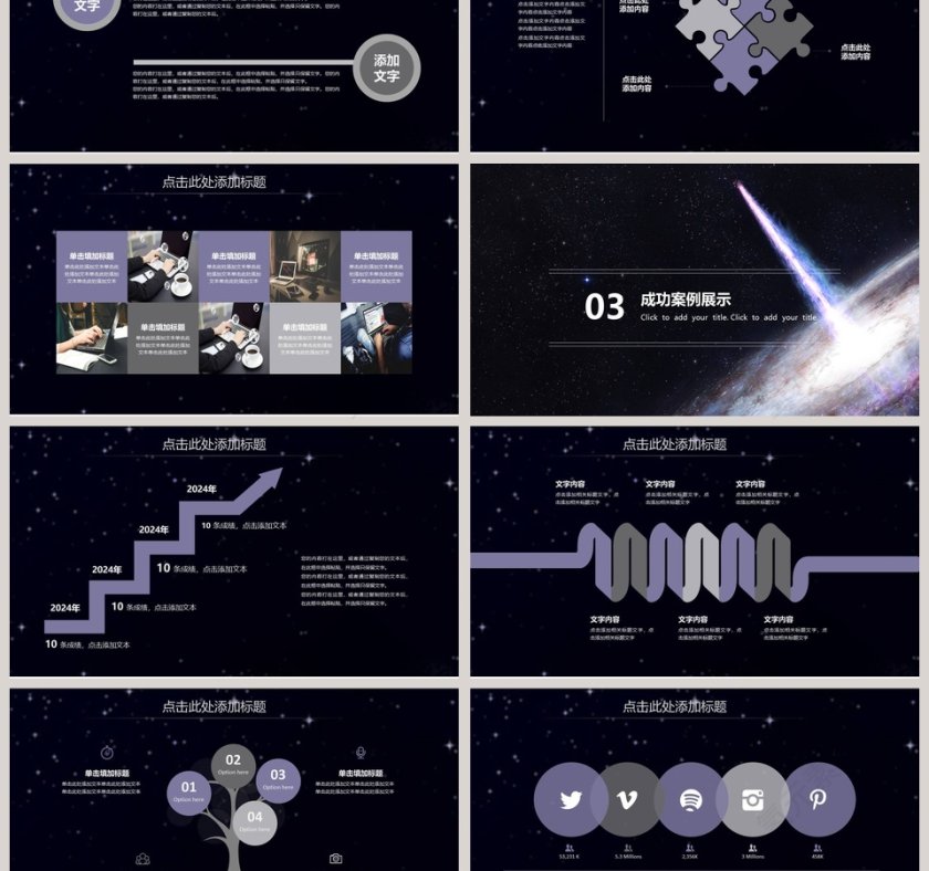 星空风商务报告PPT第3张