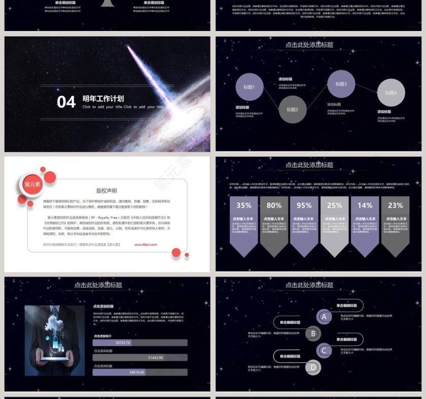 星空风商务报告PPT第4张
