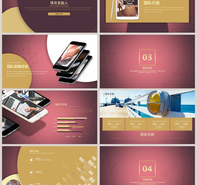 互联网创业计划书PPT模板第3张