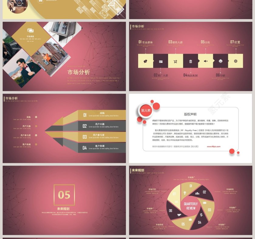 互联网创业计划书PPT模板第4张