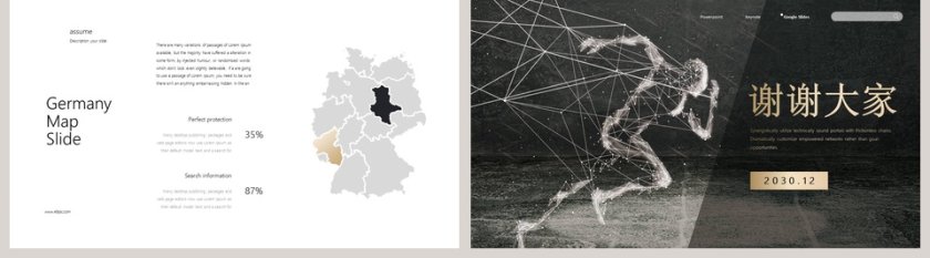 欧美黑金总结汇报PPT模板第5张